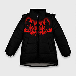 Куртка зимняя для девочки Dethklok, цвет: 3D-светло-серый