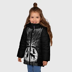 Куртка зимняя для девочки Wolves in the Throne Room, цвет: 3D-светло-серый — фото 2
