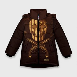 Куртка зимняя для девочки Taboo Duel, цвет: 3D-черный