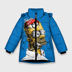 Куртка зимняя для девочки Duff Brain, цвет: 3D-черный