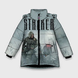 Куртка зимняя для девочки STALKER: Dusk, цвет: 3D-черный
