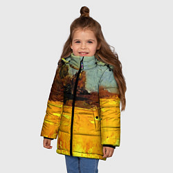Куртка зимняя для девочки Картина маслом, цвет: 3D-черный — фото 2