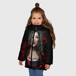 Куртка зимняя для девочки Вампирша, цвет: 3D-черный — фото 2