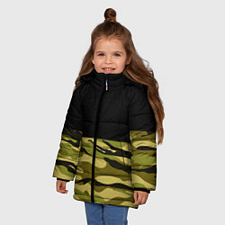Куртка зимняя для девочки Лесной Камуфляж, цвет: 3D-красный — фото 2