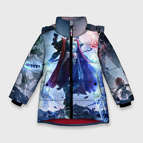 Зимняя куртка для девочки Warhammer / вархаммер / 3D-Красный – фото 1