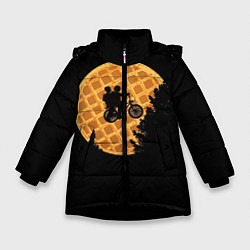 Куртка зимняя для девочки Wafer Rider, цвет: 3D-черный