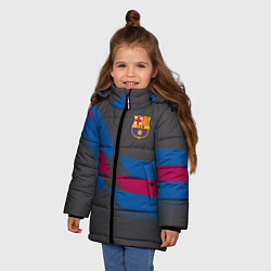 Куртка зимняя для девочки Barcelona FC: Dark style, цвет: 3D-красный — фото 2