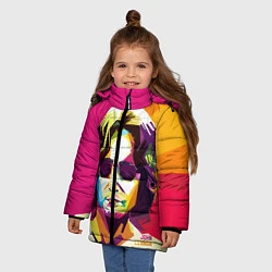 Куртка зимняя для девочки Джон Леннон: фан-арт, цвет: 3D-черный — фото 2
