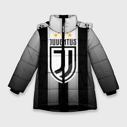 Куртка зимняя для девочки Juventus FC: New logo, цвет: 3D-черный