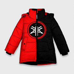 Куртка зимняя для девочки Yamaha, цвет: 3D-черный