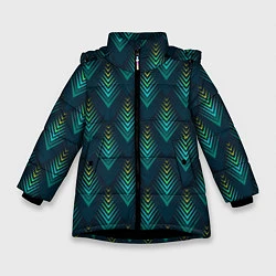 Зимняя куртка для девочки Абстрактная птица