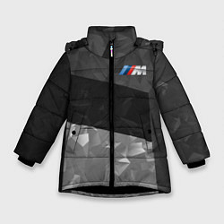 Куртка зимняя для девочки BMW: Black Design, цвет: 3D-черный