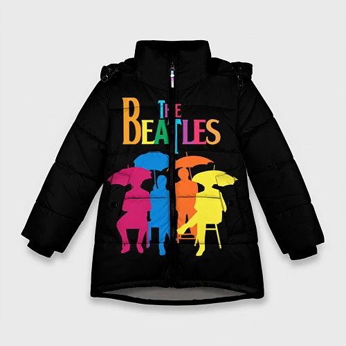 Зимняя куртка для девочки The Beatles: Colour Rain / 3D-Светло-серый – фото 1