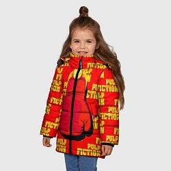 Куртка зимняя для девочки Pulp Fiction: Boxing glove, цвет: 3D-черный — фото 2