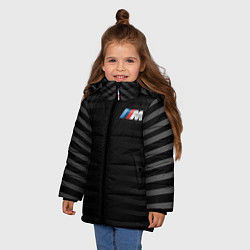 Куртка зимняя для девочки BMW M BLACK & GREY, цвет: 3D-красный — фото 2