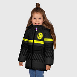 Куртка зимняя для девочки FC Borussia 2018 Original #3, цвет: 3D-черный — фото 2