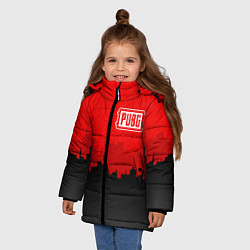 Куртка зимняя для девочки PUBG: City Blood, цвет: 3D-черный — фото 2