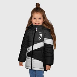 Куртка зимняя для девочки FC Juventus: Sport Geometry, цвет: 3D-черный — фото 2
