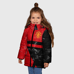 Куртка зимняя для девочки FCMU: Red & Black Star, цвет: 3D-черный — фото 2