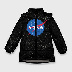 Куртка зимняя для девочки NASA: Endless Space, цвет: 3D-светло-серый