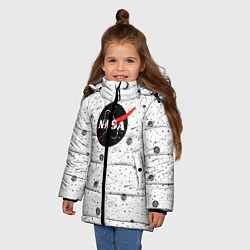 Куртка зимняя для девочки NASA: Moonlight, цвет: 3D-черный — фото 2