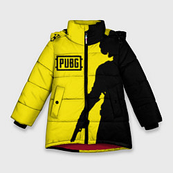 Куртка зимняя для девочки PUBG: Yellow Shadow, цвет: 3D-красный