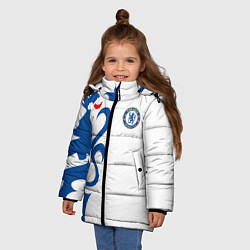 Куртка зимняя для девочки FC Chelsea: White Lion, цвет: 3D-черный — фото 2