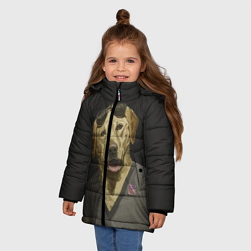 Зимняя куртка для девочки Mr Peanutbutter / 3D-Светло-серый – фото 3