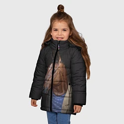 Куртка зимняя для девочки BoJack, цвет: 3D-черный — фото 2