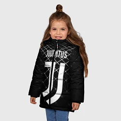 Куртка зимняя для девочки FC Juventus: Black Lines, цвет: 3D-черный — фото 2