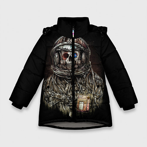 Зимняя куртка для девочки NASA: Death Astronaut / 3D-Светло-серый – фото 1