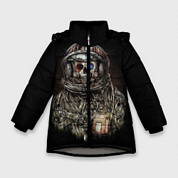 Куртка зимняя для девочки NASA: Death Astronaut, цвет: 3D-светло-серый