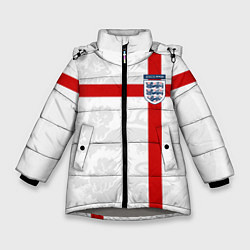Куртка зимняя для девочки Сборная Англии, цвет: 3D-светло-серый