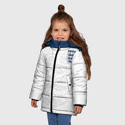 Куртка зимняя для девочки Сборная Англии, цвет: 3D-черный — фото 2