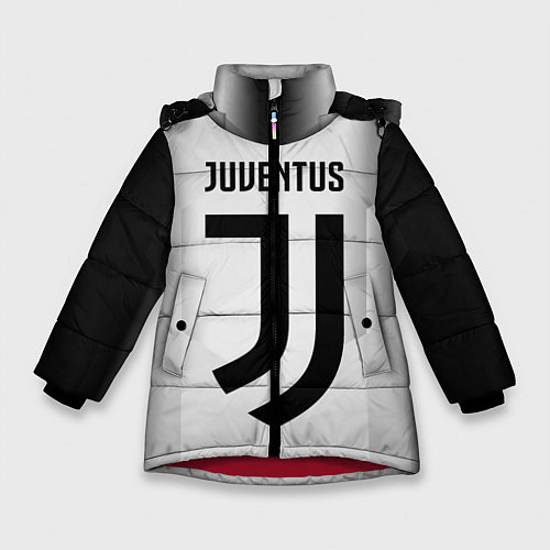 Зимняя куртка для девочки FC Juventus: Silver Original / 3D-Красный – фото 1