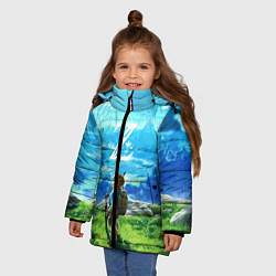 Куртка зимняя для девочки Z-Link, цвет: 3D-черный — фото 2