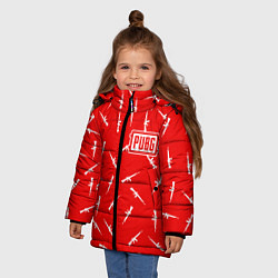 Куртка зимняя для девочки PUBG: Red Weapon, цвет: 3D-черный — фото 2