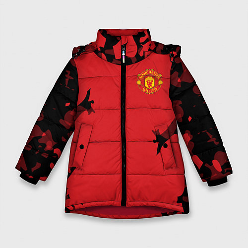 Зимняя куртка для девочки FC Manchester United: Red Original / 3D-Красный – фото 1