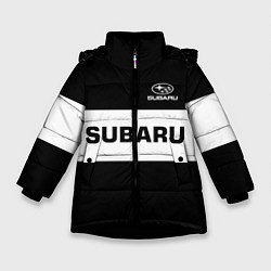 Куртка зимняя для девочки Subaru: Black Sport, цвет: 3D-черный