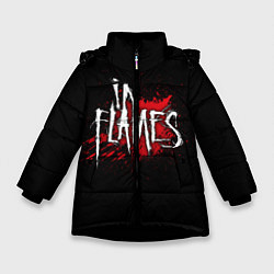 Куртка зимняя для девочки In Flames, цвет: 3D-черный