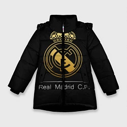 Куртка зимняя для девочки FC Real Madrid: Gold Edition, цвет: 3D-черный