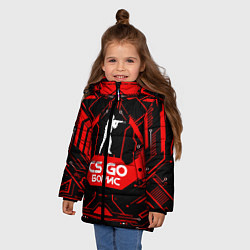 Куртка зимняя для девочки CS:GO - Борис, цвет: 3D-красный — фото 2