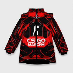Куртка зимняя для девочки CS:GO - Максим, цвет: 3D-черный