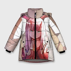 Куртка зимняя для девочки Darling in the FranXX, цвет: 3D-светло-серый