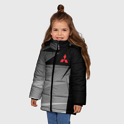 Куртка зимняя для девочки MITSUBISHI SPORT, цвет: 3D-черный — фото 2