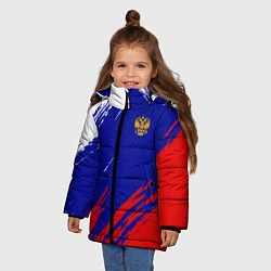 Куртка зимняя для девочки RUSSIA SPORT, цвет: 3D-светло-серый — фото 2