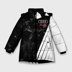Куртка зимняя для девочки Audi: Black Poly, цвет: 3D-черный