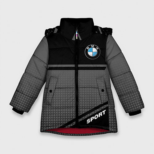 Зимняя куртка для девочки BMW SPORT БМВ СПОРТ / 3D-Красный – фото 1