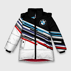 Куртка зимняя для девочки BMW BRAND COLOR БМВ, цвет: 3D-красный