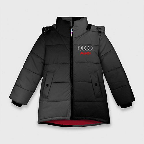 Зимняя куртка для девочки Audi: Metallic Style / 3D-Красный – фото 1